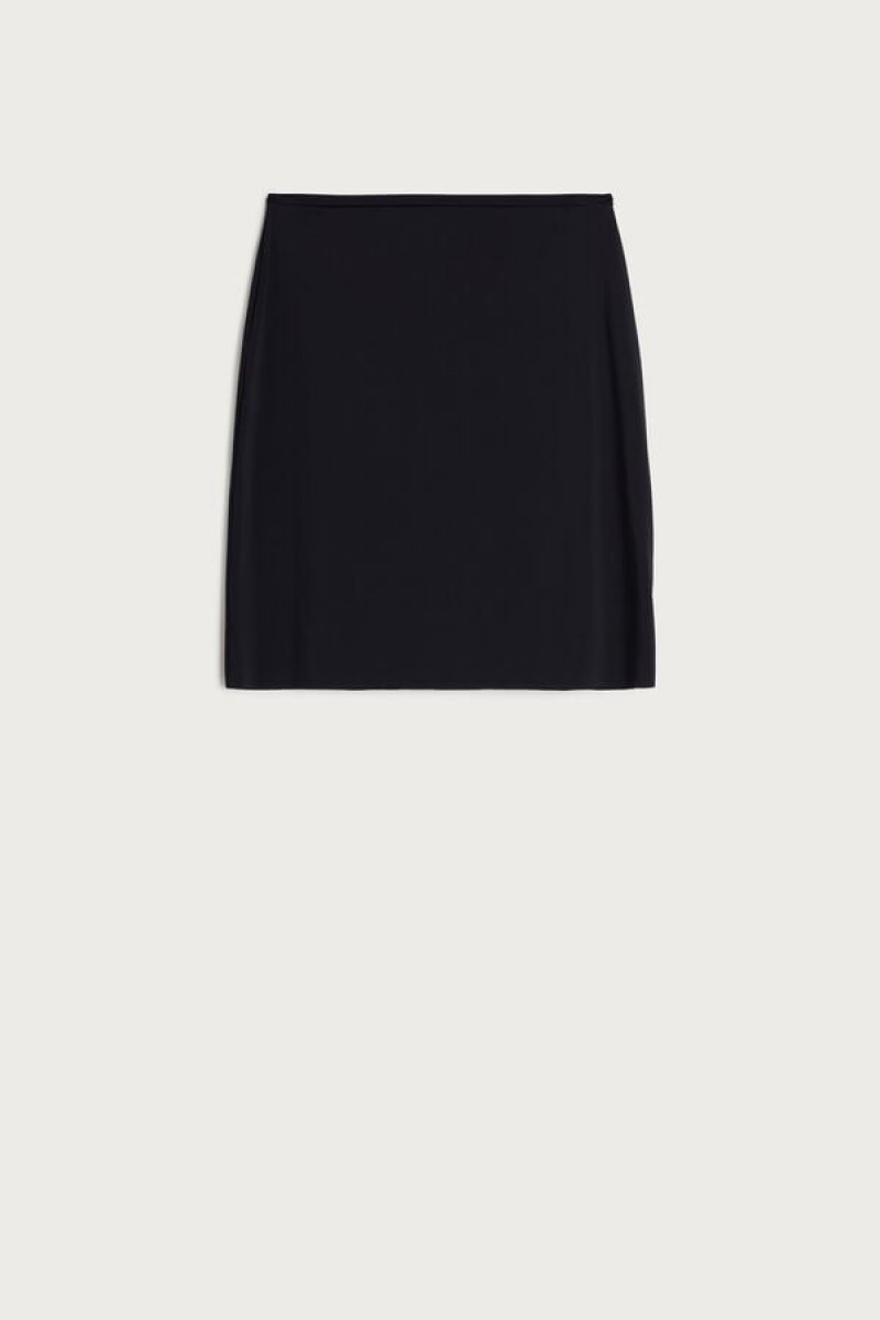 Black Intimissimi Skirt in Microfiber | GCAUC22755